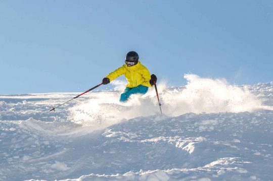 Pulverschnee in der Buckelpiste