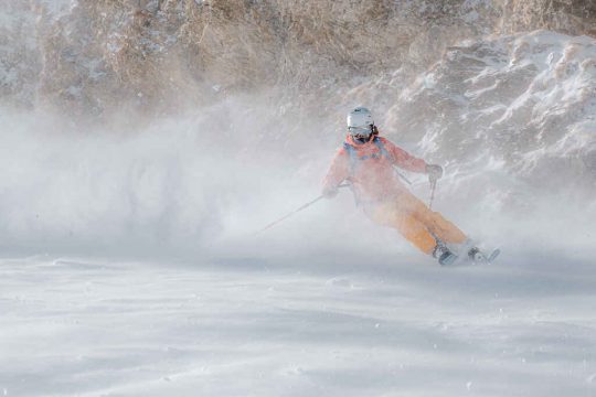 Pulverschnee beim Freeriden in Engelberg